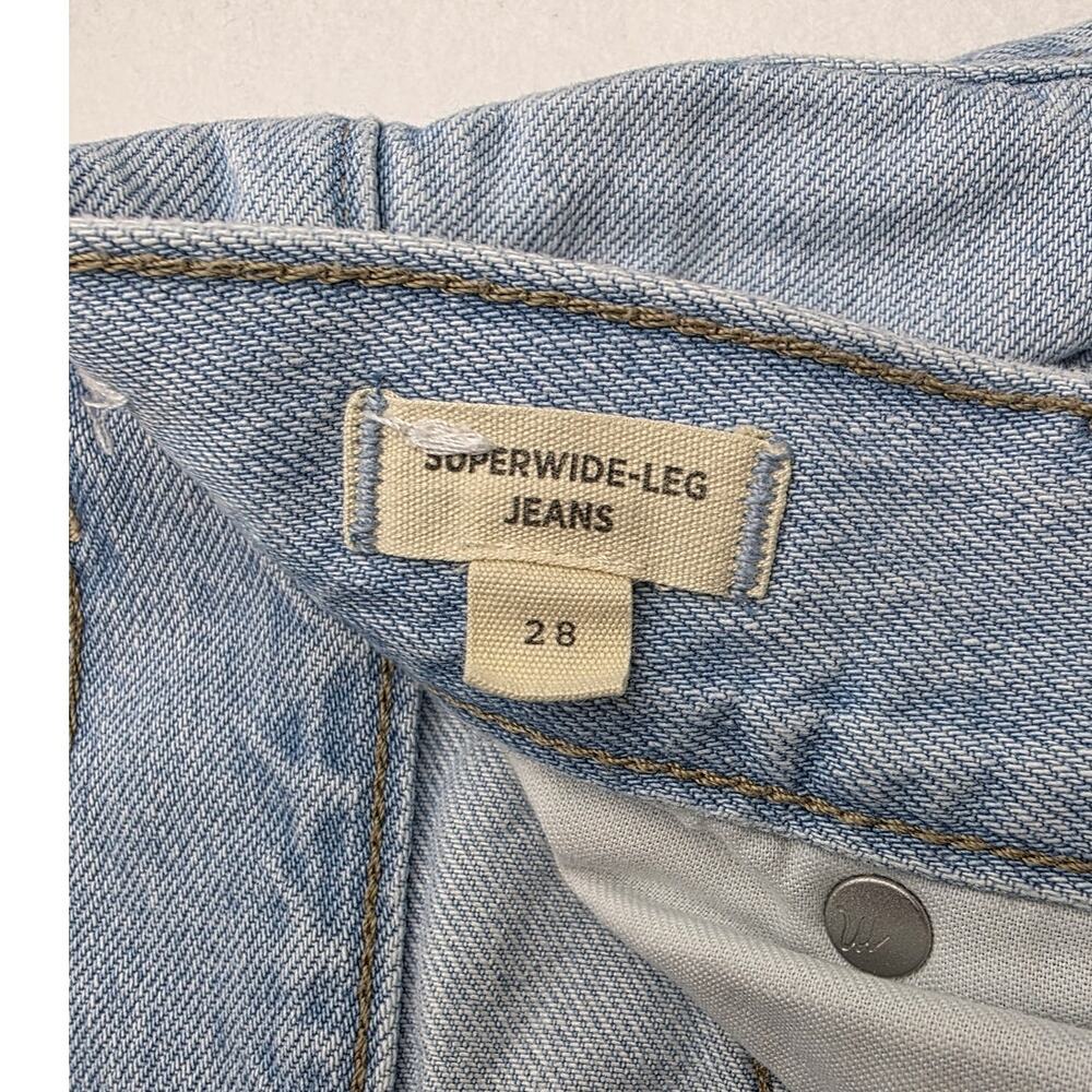 Madewell Super Wide Leg Jean Light Wash Size 28 - Picture 6 of 15